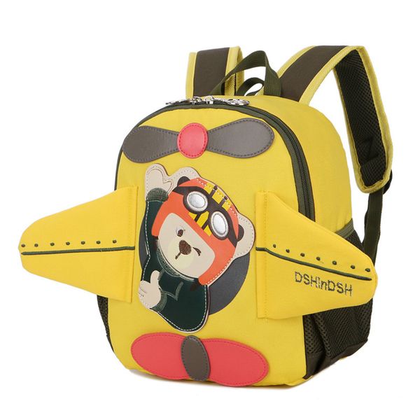new kindergarten cartoon pilot children backpack children 1-3 years old primary school toy schoolbag